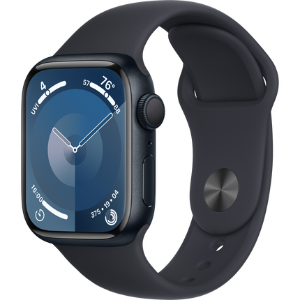 Apple Watch Series 9 GPS + Cellular 41mm Midnight Aluminium Case with Midnight Sport Band - M/L,Model A2982