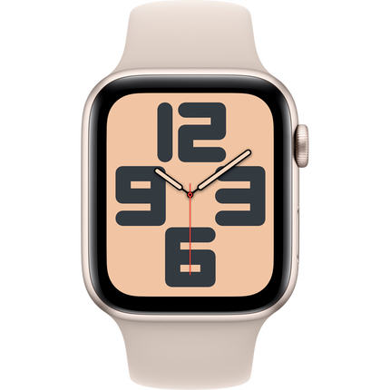 Apple Watch SE GPS + Cellular 44mm Starlight Aluminium Case with Starlight Sport Band - S/M,Model A2724