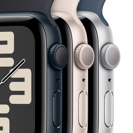 Apple Watch SE GPS + Cellular 44mm Starlight Aluminium Case with Starlight Sport Band - S/M,Model A2724