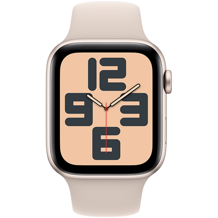 Apple Watch SE GPS + Cellular 44mm Starlight Aluminium Case with Starlight Sport Band - S/M,Model A2724