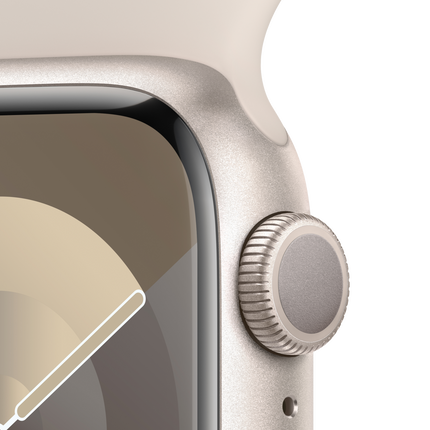 Apple Watch Series 9 GPS + Cellular 41mm Starlight Aluminium Case with Starlight Sport Band - M/L,Model A2982