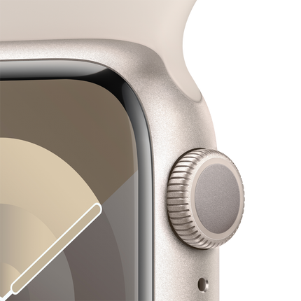 Apple Watch Series 9 GPS + Cellular 41mm Starlight Aluminium Case with Starlight Sport Band - M/L,Model A2982