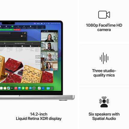 14-inch MacBook Pro: Apple M3 chip with 8‑core CPU and 10‑core GPU, 1TB SSD - Silver,Model A2918