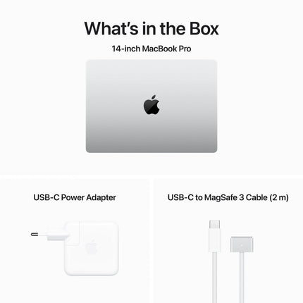 14-inch MacBook Pro: Apple M3 chip with 8‑core CPU and 10‑core GPU, 1TB SSD - Silver,Model A2918