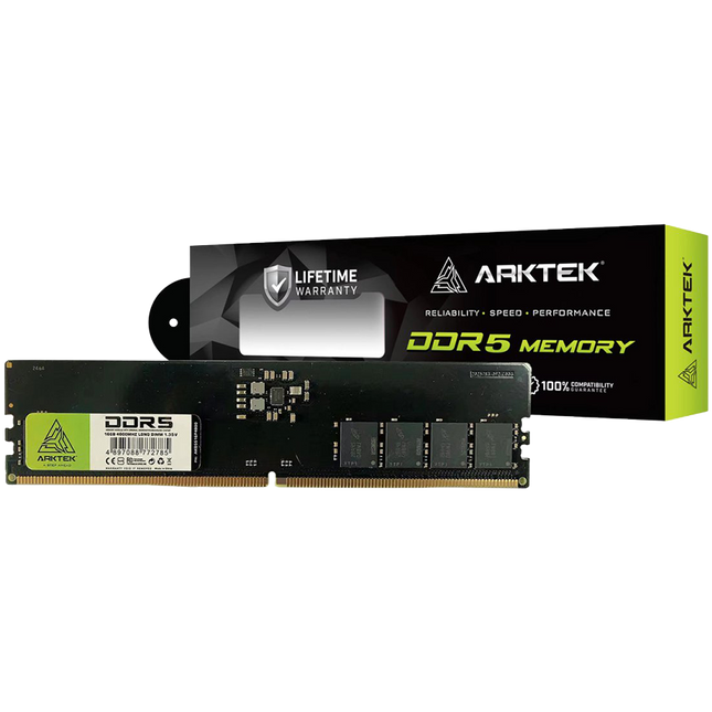 Arktek DDR5 16GB PC4800 CL36 1.35V Long Dimm for Desktop PC