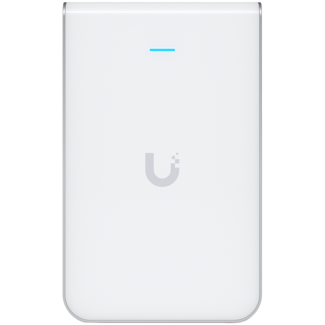 UBIQUITI In-Wall HD; WiFi 5; 6 spatial streams; 90 m² (1,000 ft²) coverage; 200+ connected devices; Powered using PoE/PoE+; (4) GbE ports with (1) PoE output; GbE uplink.