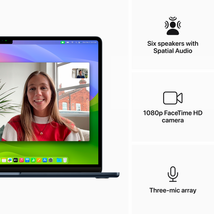 15-inch MacBook Air: Apple M3 chip with 8-core CPU and 10-core GPU, 16GB, 512GB SSD - Midnight,Model A3114