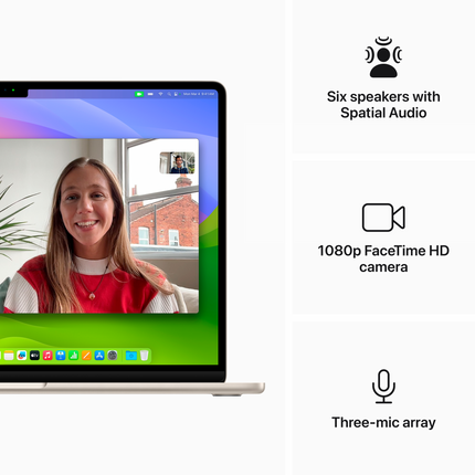 15-inch MacBook Air: Apple M3 chip with 8-core CPU and 10-core GPU, 16GB, 512GB SSD - Starlight,Model A3114