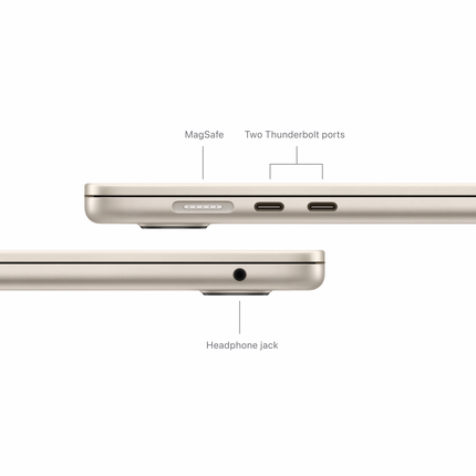 15-inch MacBook Air: Apple M3 chip with 8-core CPU and 10-core GPU, 16GB, 512GB SSD - Starlight,Model A3114