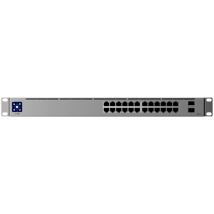Ubiquiti 24-port, Layer 3 Etherlighting™ switch,  8 х 2.5 GbE PoE++ ports, 16 х GbE RJ45 ports including (8) PoE+ and (8) PoE++, 2 х 10G SFP+ ports