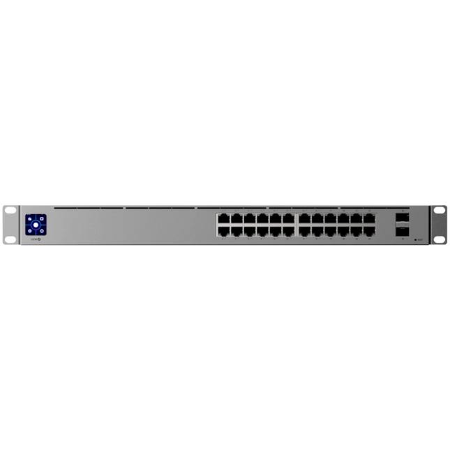 Ubiquiti 24-port, Layer 3 Etherlighting™ switch,  8 х 2.5 GbE PoE++ ports, 16 х GbE RJ45 ports including (8) PoE+ and (8) PoE++, 2 х 10G SFP+ ports