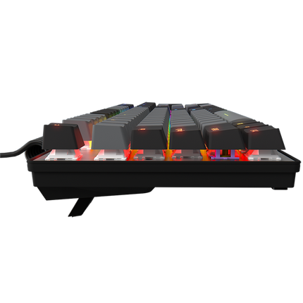 LORGAR Azar 514, Wired mechanical gaming keyboard, RGB backlight, 1680000 colour variations, 18 modes, keys number: 104, 50M clicks, linear dream switches, spring cable up to 3.4m, ABS plastic+metal, magnetic cover, 450*136*39mm, 1.17kg, black, EN layout