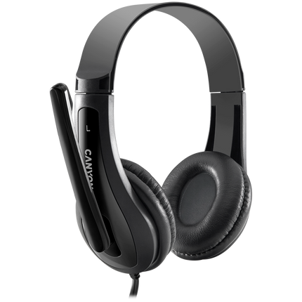 CANYON PC headset HSC-1 PC Mic Flat 2m Black