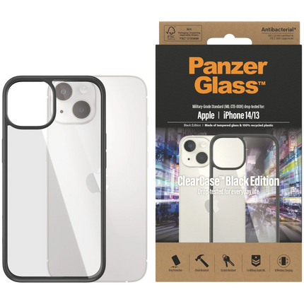 PanzerGlass ClearCase Apple iPhone 14 | 13 | Black