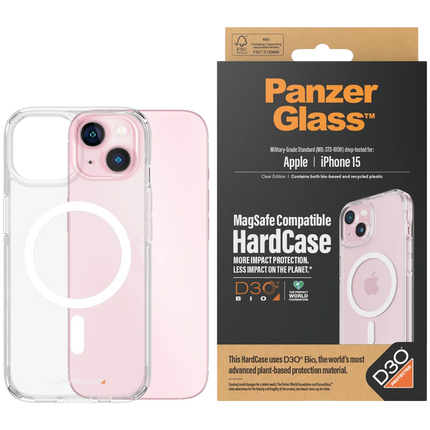 PanzerGlass HardCase MagSafe Compatible with D3O iPhone 15