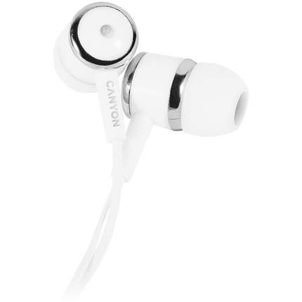 CANYON headphones EPM-01 Mic 1.2m White