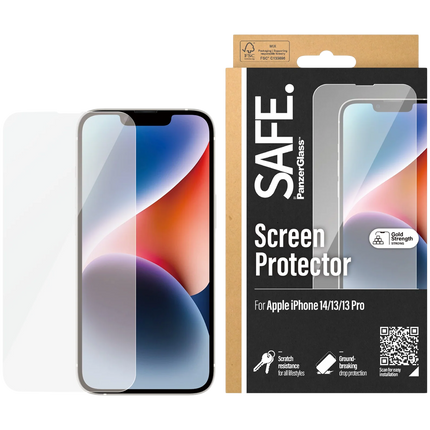 SAFE. by PanzerGlass Screen Protector Apple iPhone 14 | 13 | 13 Pro | Ultra-Wide Fit