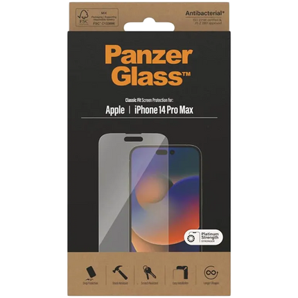 PanzerGlass Screen Protector Apple iPhone 14 Pro Max | Classic Fit