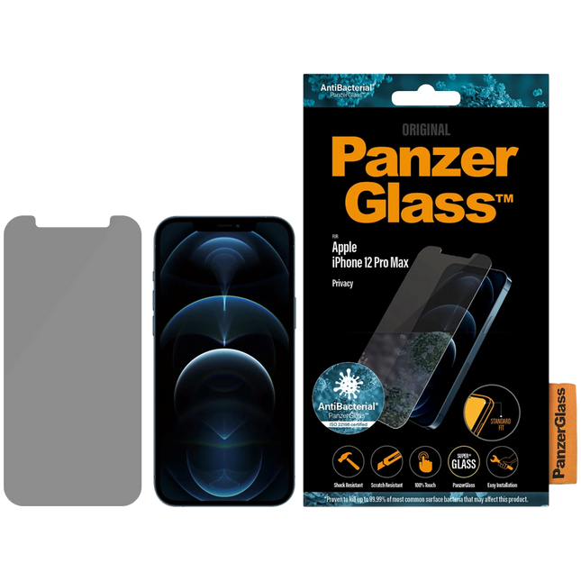 PanzerGlass Privacy Screen Protector Apple iPhone 12 Pro Max | Standard Fit