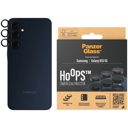 PanzerGlass Hoops Camera Lens Protector Samsung Galaxy New A54 5G | Black