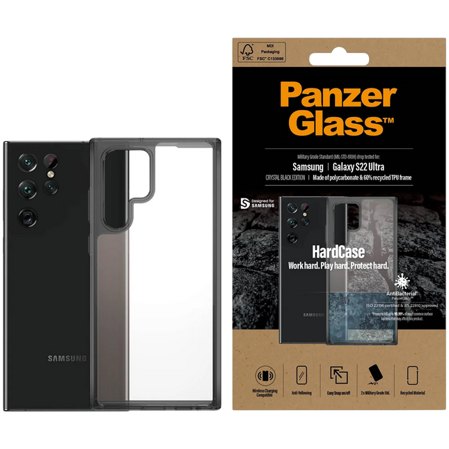 PanzerGlass HardCase Samsung Galaxy S22 Ultra - Smokey Black