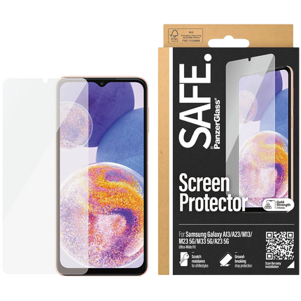 SAFE. by PanzerGlass Screen Protector Samsung Galaxy A13 | A23 | M13 | M23 5G | M33 5G | A23 5G