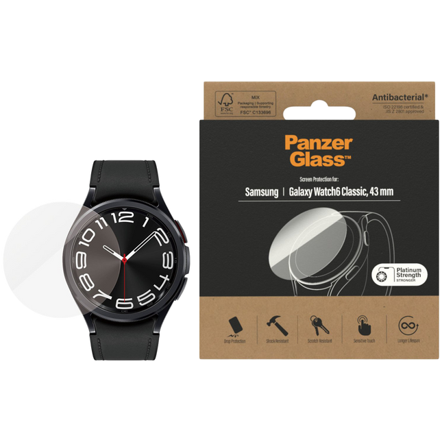 PanzerGlass Screen Protector Samsung Galaxy Watch6 Classic | 43mm