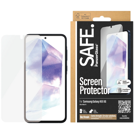 SAFE. by PanzerGlass Screen Protector Samsung Galaxy New A54 5G | Ultra-Wide Fit