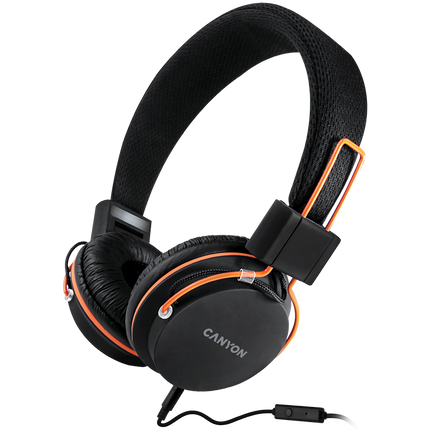 CANYON headset HP-2 Mic 1.2 m Black