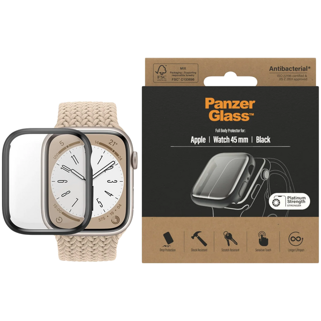 PanzerGlass Full Body Apple Watch 45mm Black AB