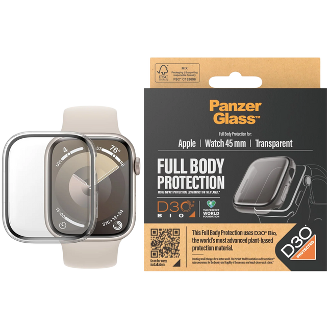 PanzerGlass FullBody with D3O for Apple Watch 45mm Clear