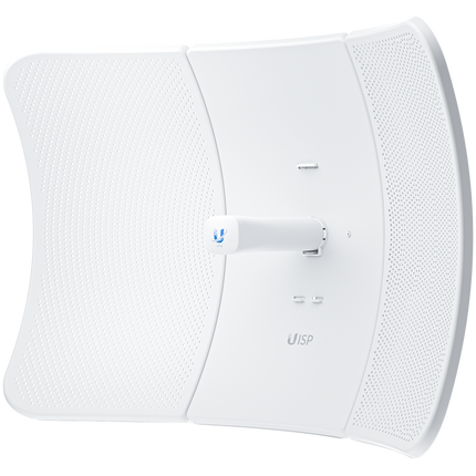 Ubiquiti LTU-XR 5 GHz LTU client that establishes extremely long-distance wireless links with an LTU Rocket serving as its base station.