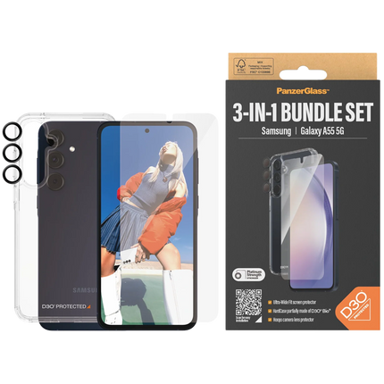 PanzerGlass Samsung Galaxy A55 5G UWF Bundle