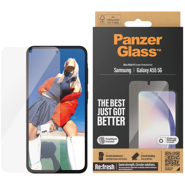 PanzerGlass Samsung Recycled glass for A55 5G UWF wA