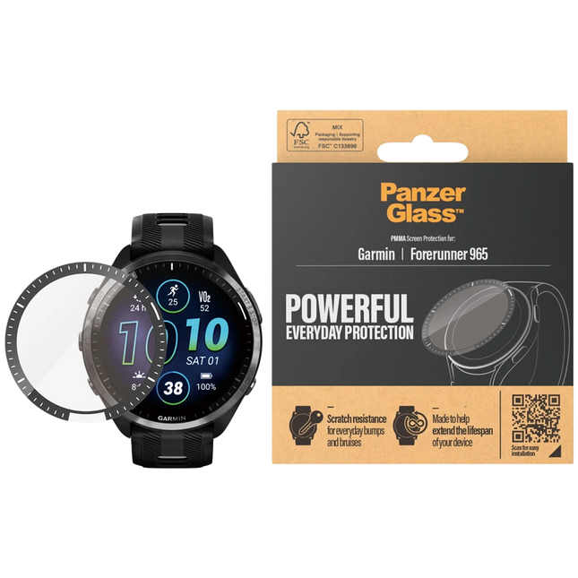 PanzerGlass Garmin Forerunner 965 , Black AB