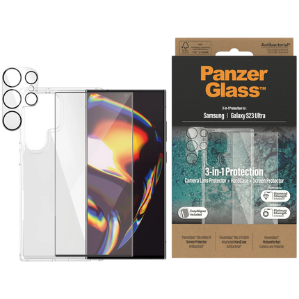 PanzerGlass 3-in-1 Pack Samsung Galaxy S23 Ultra
