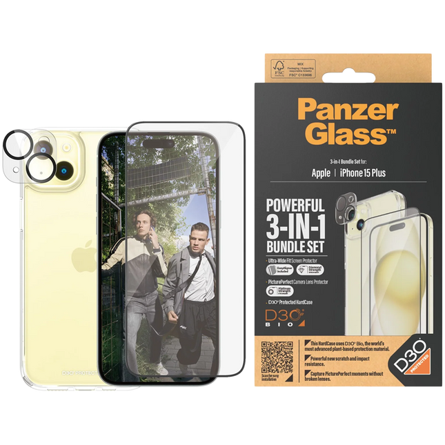 PanzerGlass 3-in-1 Pack iPhone 15 Plus