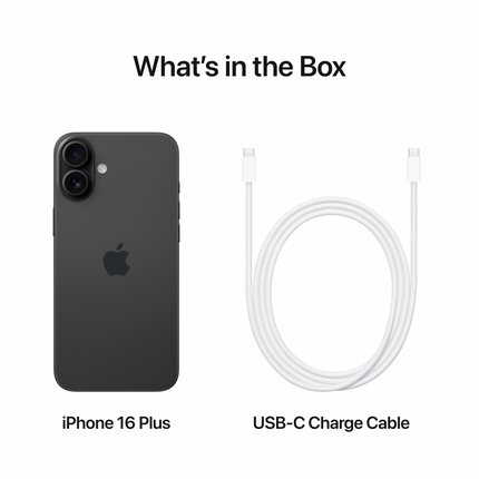 iPhone 16 Plus 128GB Black,Model A3290