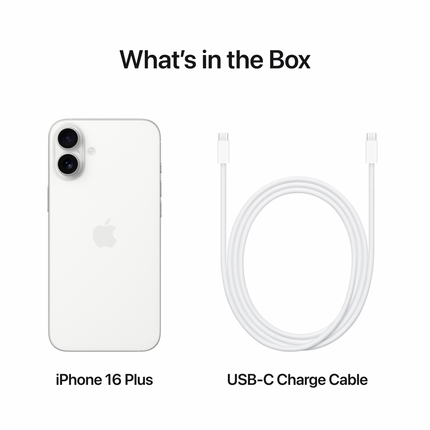 iPhone 16 Plus 128GB White,Model A3290