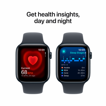 Apple Watch SE GPS 40mm Midnight Aluminium Case with Midnight Sport Band - M/L,Model A2722