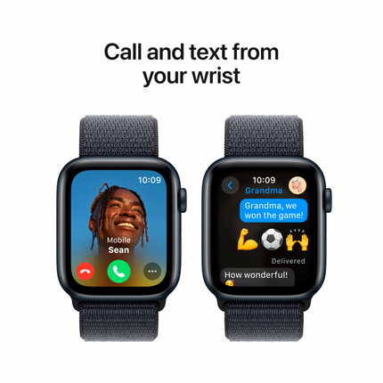 Apple Watch SE GPS 40mm Midnight Aluminium Case with Ink Sport Loop,Model A2722