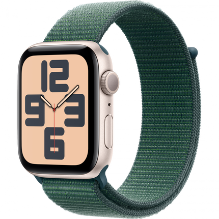 Apple Watch SE GPS 40mm Starlight Aluminium Case with Lake Green Sport Loop,Model A2722
