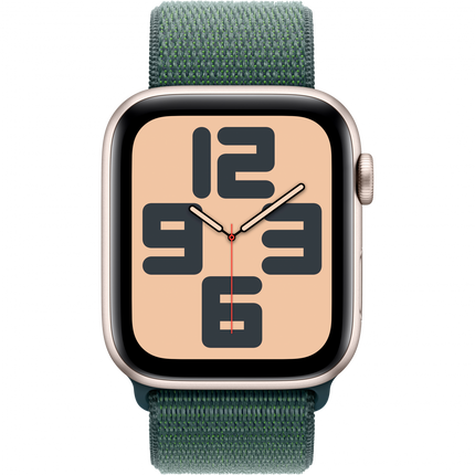 Apple Watch SE GPS 40mm Starlight Aluminium Case with Lake Green Sport Loop,Model A2722