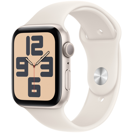 Apple Watch SE GPS 44mm Starlight Aluminium Case with Starlight Sport Band - S/M,Model A2723