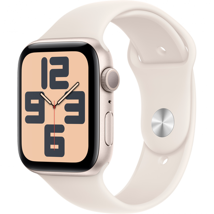 Apple Watch SE GPS 44mm Starlight Aluminium Case with Starlight Sport Band - S/M,Model A2723