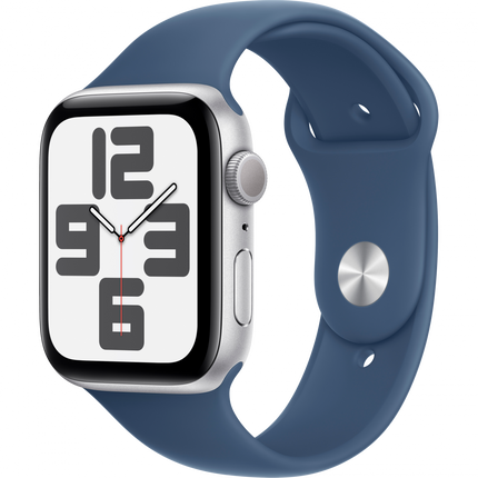 Apple Watch SE GPS 40mm Silver Aluminium Case with Denim Sport Band - M/L,Model A2722