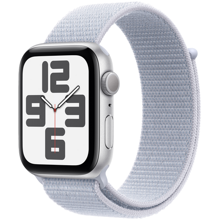 Apple Watch SE GPS 40mm Silver Aluminium Case with Blue Cloud Sport Loop,Model A2722
