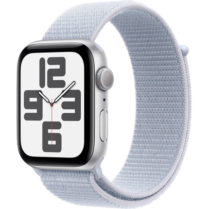 Apple Watch SE GPS 40mm Silver Aluminium Case with Blue Cloud Sport Loop,Model A2722