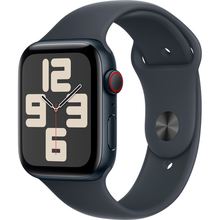 Apple Watch SE GPS + Cellular 44mm Midnight Aluminium Case with Midnight Sport Band - S/M,Model A2724