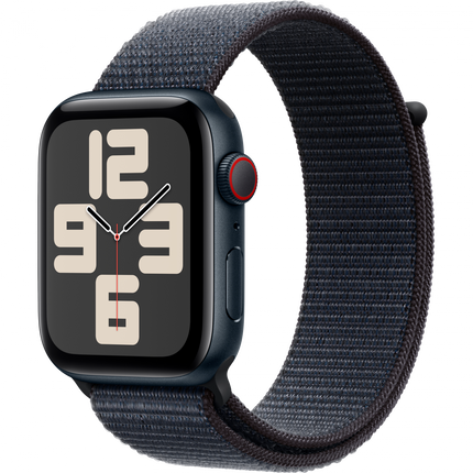 Apple Watch SE GPS + Cellular 44mm Midnight Aluminium Case with Ink Sport Loop,Model A2724